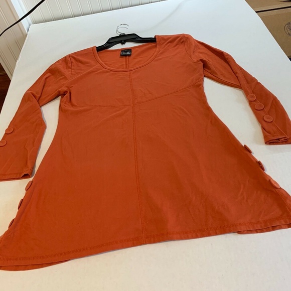 Noelle Womens Sz S M Long SLeeve Rust Burnt Orange - Picture 1 of 6